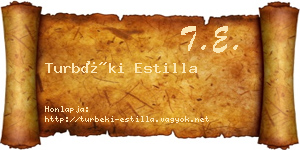 Turbéki Estilla névjegykártya